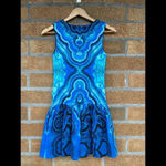 Torn By Ronny Kobo  Digital Print Azure Blue Dress  XS Photo 5