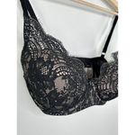 Victoria's Secret  Womens Black Lace Lined Demi Bra Size 32DDD Sexy Date Night Photo 2