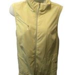 Chico's Chico’s Zenergy Golf Vest Size 2/L Lime Green Vented Mesh Zip Pockets Full Zip Photo 0
