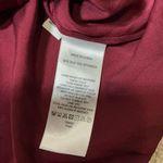 Quince  Washable Stretch Silk Tee Burgundy Short Sleeve Keyhole Back Size M Photo 6