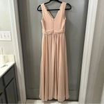Lulus Thoughts of Hue Blush Surplice Maxi Sz Small Blush Pink Bridesmaid Dress Photo 5