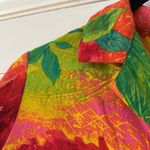 Jams World Vintage 80’s Shirt Abstract Floral Bright Hawaii Wearable Art Size XS Photo 2