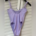 Wild Fable  Women's High Leg Extra Cheeky Purple One Piece Swimsuit - Small - NWT Photo 1