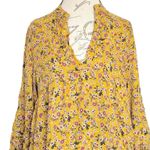 Three Stars Dress Sz Large Floral Ruffle Tiered Prairie Bohemian Boho Festival Photo 3