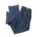 Paige Dion Cargo Pocket Denim Blue Jeans Relaxed Fit Flare Leg Size 32 NWOT Photo 2