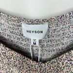 Heyson New Tags Smocked Boho Babydoll‎ Long Sleeve Top Floral Blouse Size Medium Pink Photo 2