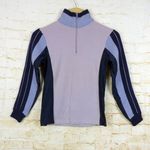 Avalanche Vintage Lasley-Seattle Sweater Women S Pink Blue Striped Half Zip Wool Photo 1