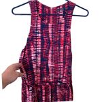 Tart  Tie Dye Red White Blue Mini Dress Size Medium Photo 3