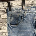 EUC Pilcro Classic Blue Distressed Women's Wide Leg Jeans Size 32 Tall Photo 6