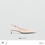 Mango  NWT HEELED MESH SHOES WHITE FALL FORMAL PARTY $77 Photo 4