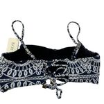 Aerin Rose Ocean Luxe Bikini Top Women's L Navy & White Moonlit Lace Print Size L Photo 3