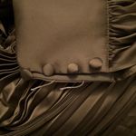 Mac Duggal  49718 Womens Olive Long Sleeve High Neck Heat Pleated Dress Flaws Photo 12