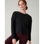 Athleta XS Presence Twist Sweatshirt Black X-Small Photo 2