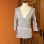 Caution to the Wind Urban outfitters grey sexy plunging neckline top Photo 5