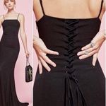 Reformation Dahlia Black Lace Up Back Maxi Dress Floor Length Size 2 Photo 0