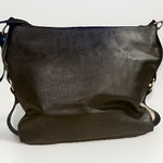 Inc Faux Leather Explorer Hobo Black Shoulder Bag‎ Handbag Purse Single Zip Photo 0