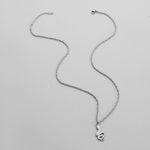 Titanium Steel Lightning Pendant Necklace for Men Women,Punk Hip Hop Necklace Silver Photo 1