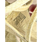 Zigi Soho Zigi Soro Sandals Size 6‎ Gold Open Toe Ankle Strap Dress Heels Sparkly Photo 7