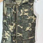 Active USA Olive Camo Utility Vest Hooded Sleeveless Jacket M NWT Military Style Photo 6