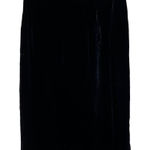 Talbots  Womens Skirt Black Vintage‎ Pencil Slit Velvet Elegant Chic Photo 0
