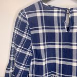 Caslon Plaid Smocked Peplum Bell Sleeve Top Size M Photo 7