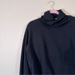 AGOLDE Black Turtleneck Sweater Womens L Ribbed Oversized Sleeve Fall Casual Photo 4