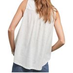 Anthropologie  Akemi + Kin White Sleeveless Palawan D Ring Blouse size Small Photo 1