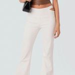 Edikted White Cut Out Pants Photo 0
