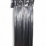 NEW Retrofete Cherith Pleated Dress Silver Gunmetal Sz L Size L Photo 2