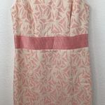 Ann Taylor New Petites Sheath Dress Womens 6P Pink Sleeveless Print Bow Career Photo 7