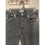 AGOLDE  Toni Mid-Rise Skinny Black Ankle Distressed-Hem Jeans Photo 2