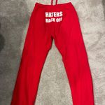 Miranda Sings HATERS BACK OFF Red Sweatpants Photo 0