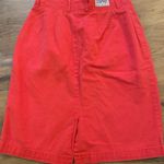 Esprit Vintage  Sport Red Pleated Denim Skirt Size 25” 2 Photo 2