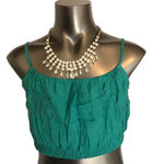 Sky And Sparrow  Teal Crop Bikini Top Size Small NWT Photo 0