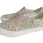 Gypsy Jazz Lavender Yellow Floral Ivory Sneaker Size 8 Photo 0