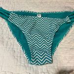 BP  Teal White Geometric Zig Zag Bikini Bottom Size Large Photo 1