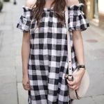 Corey Lynn calter gingham plaid xs mini dress Black Photo 0
