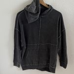 Wild Fable  Charcoal Patchwork Hoodie Neutral Boho Medium Photo 2