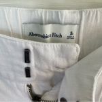 Abercrombie & Fitch White lined chinos ladies small light academia capsule rich Photo 3