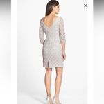 Vince Camuto V-Back Metallic Lace Sheath Dress Size 2 Photo 1