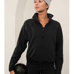 Athleta  Altitude Half Zip Sweatshirt Womens 2X Black Fleece Lined Photo 0