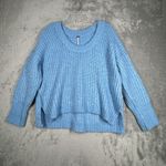 Free People  Sweater Womens XS Blue Chunky Drop Shoulder Oversize‎ Cozy Pullover Photo 1