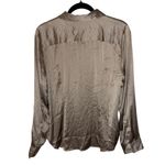 Madewell  Enzo Darted Button Up Trendy Chic Satin Shirt US Women's Size 12 NWT Photo 4