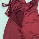 Jason Wu  szXS maroon/burgundy satin halter back zip back slit dress NWT Photo 8