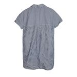 ZARA  Skipper Stripped Collared Cuffed Short Sleeve Button Coverup Shirt Dress S Photo 10