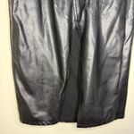 Abercrombie & Fitch size 28P black pleather skirt with slit in the front Photo 3