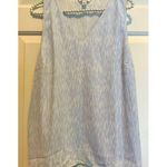 Nine West  sleeveless top - light blue & white. Size Large. V neck. Photo 0
