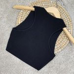 Babaton Aritzia  Sculpt Knit Racerback Cropped Tank Top in Black S Photo 5