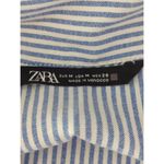 ZARA  Blue & White Striped Boxy Cropped Top Women's Medium Coastal Nautical Photo 8