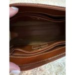 Hunt Club Vintage Leather Crossbody Bag Tan Brown Saddle Bag Flap Buckle Strap Photo 4